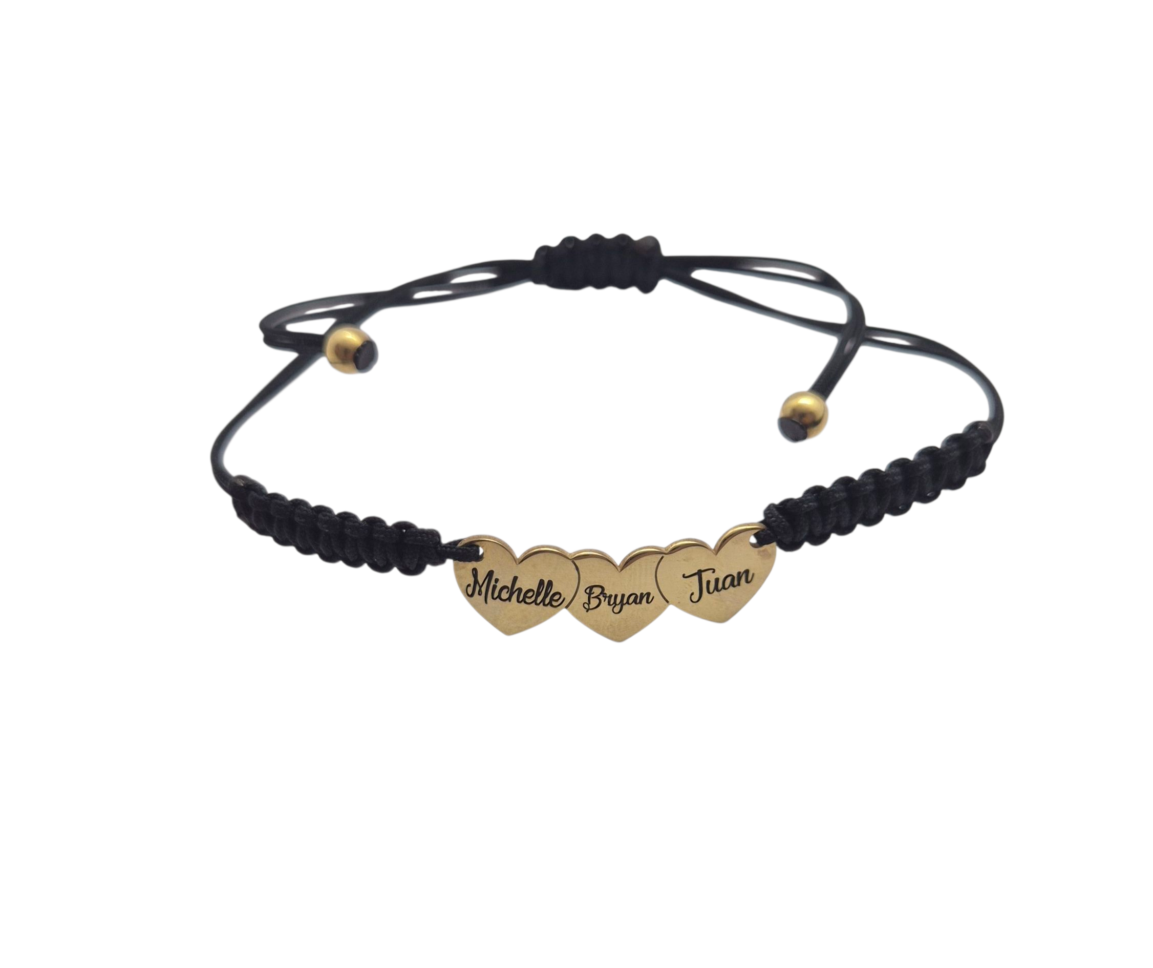 Bracciale Cuori Incisi Laccio