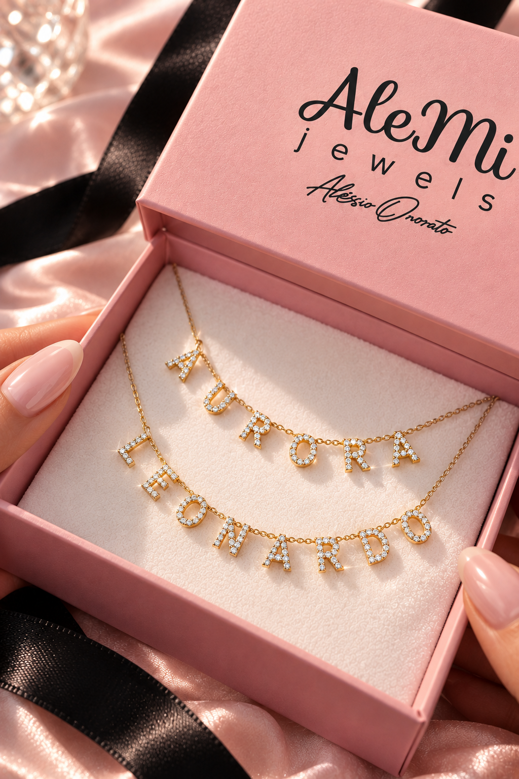 Collana Nome Personalizzata con Lettere e Zirconi