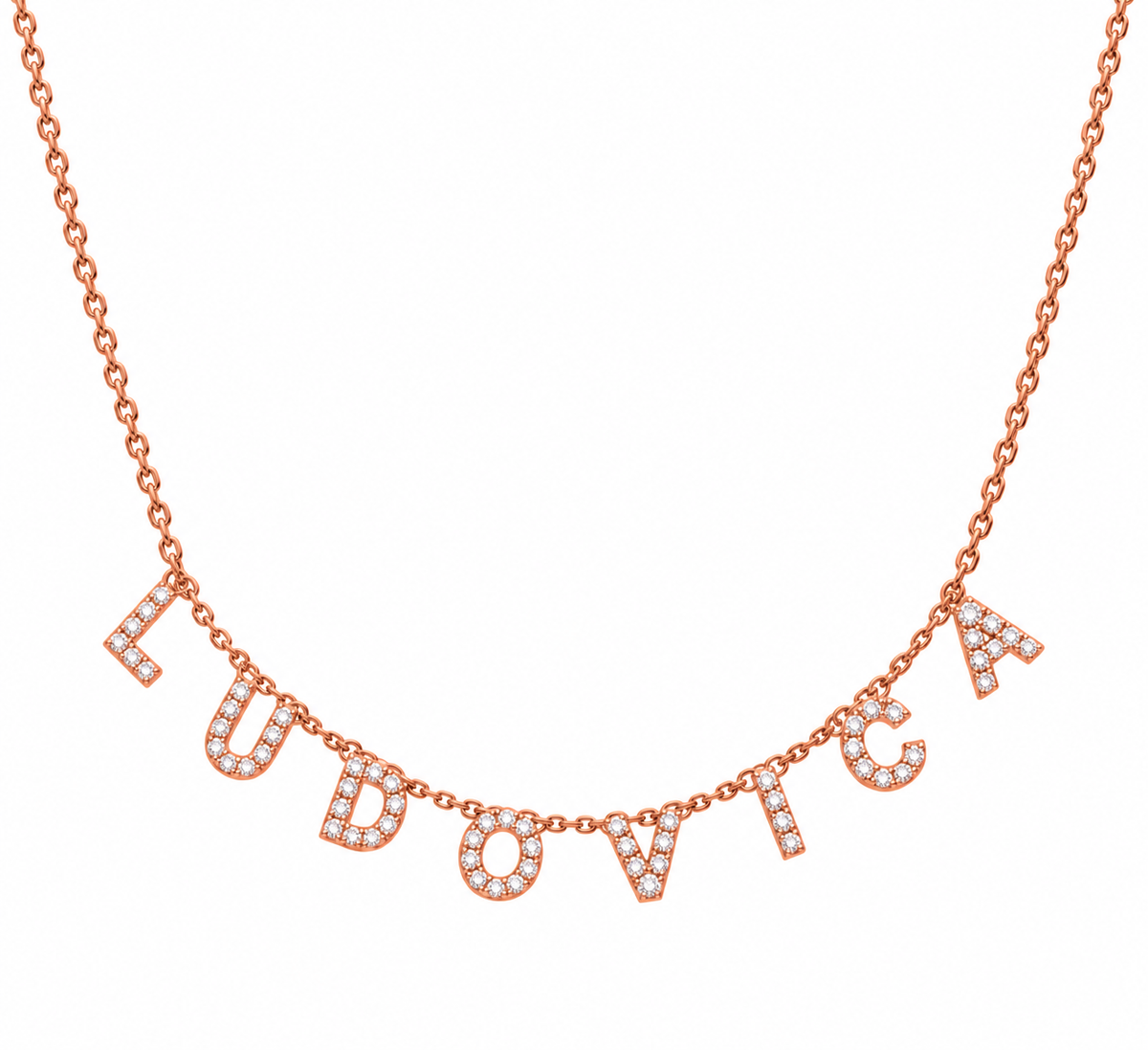 Collana Nome Personalizzata con Lettere e Zirconi