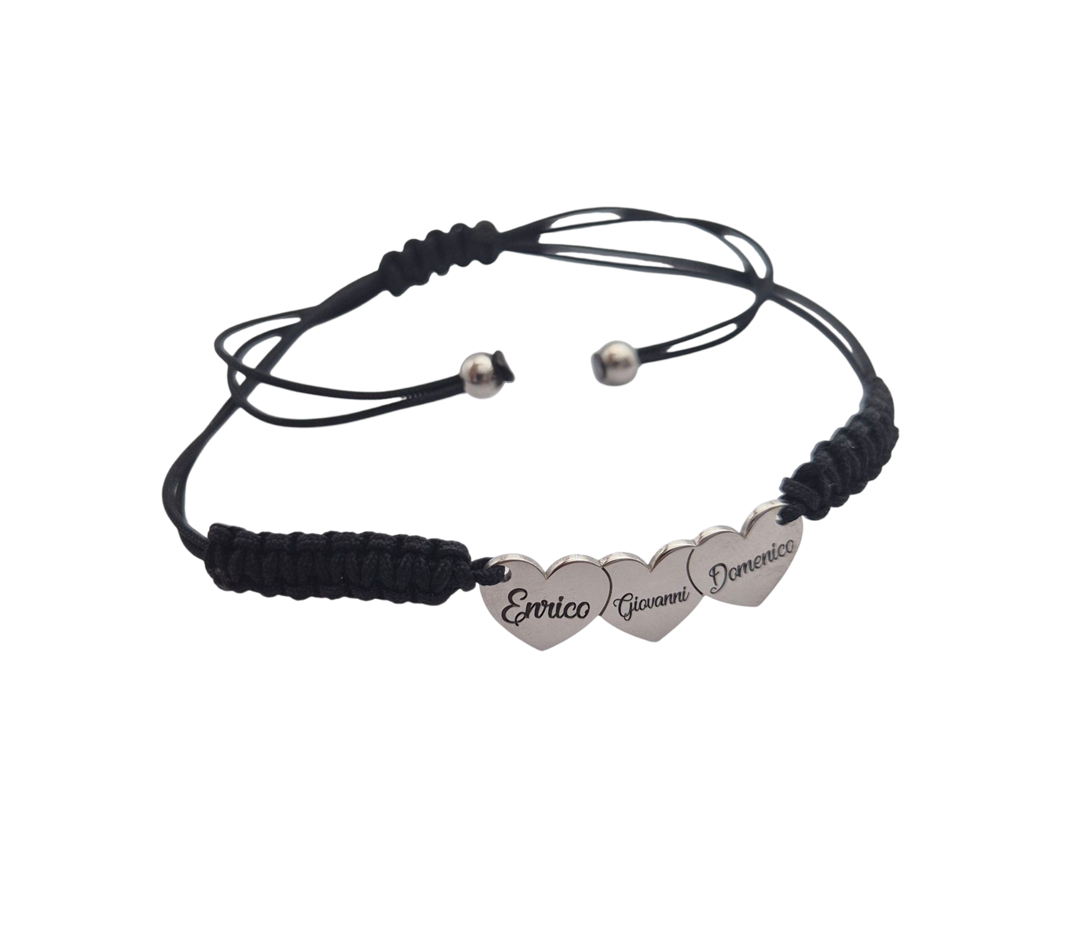 Bracciale Cuori Incisi Laccio