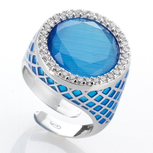 anello colors blu e swarosky