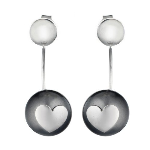 orecchini perla e cuore